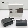 Negro, enchufe británico de 45 W + cable c-c + caja
