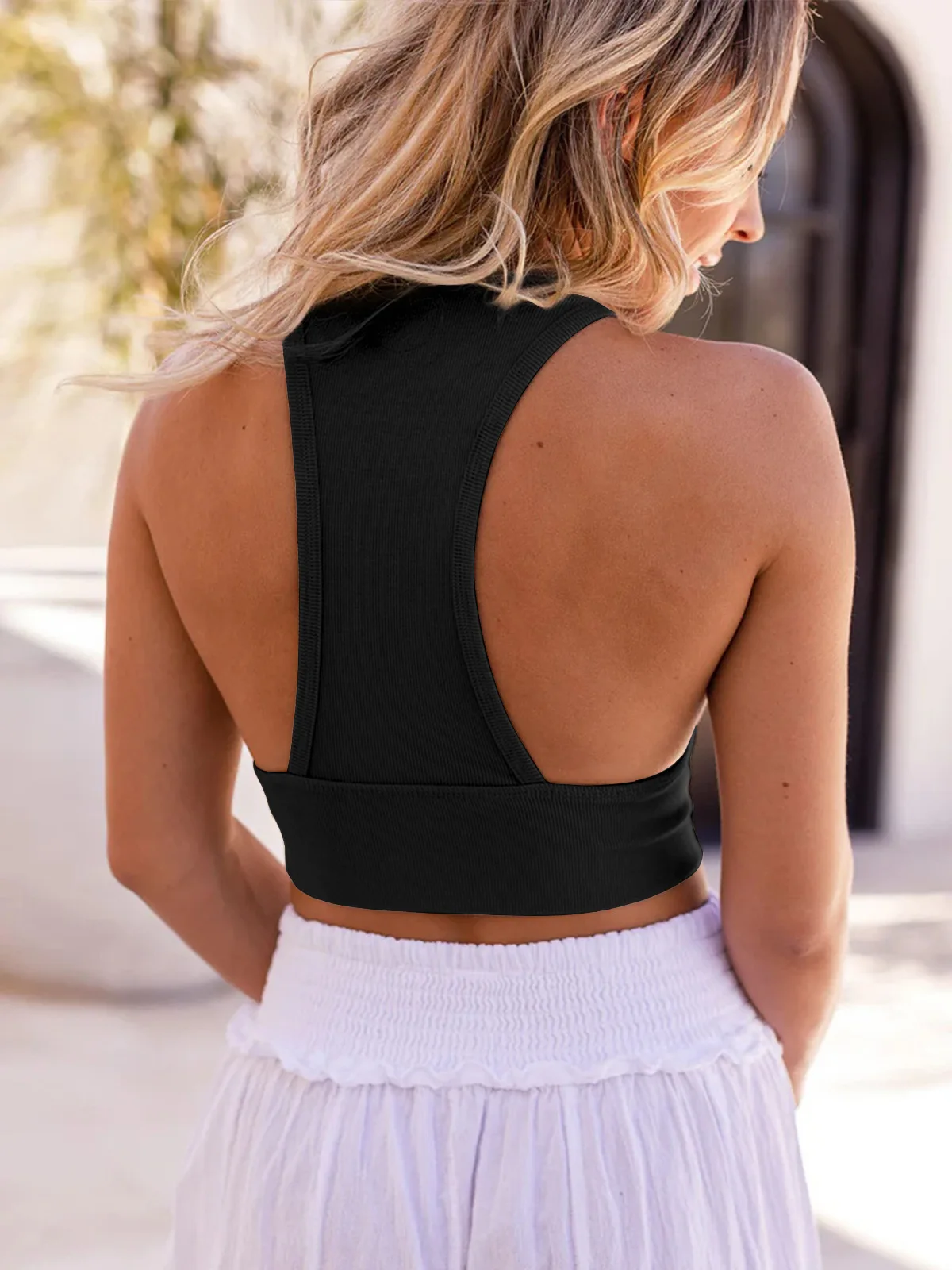 GMD Summer hot sale New knitted thread sexy hot girl women's clothing ultra short navel vest