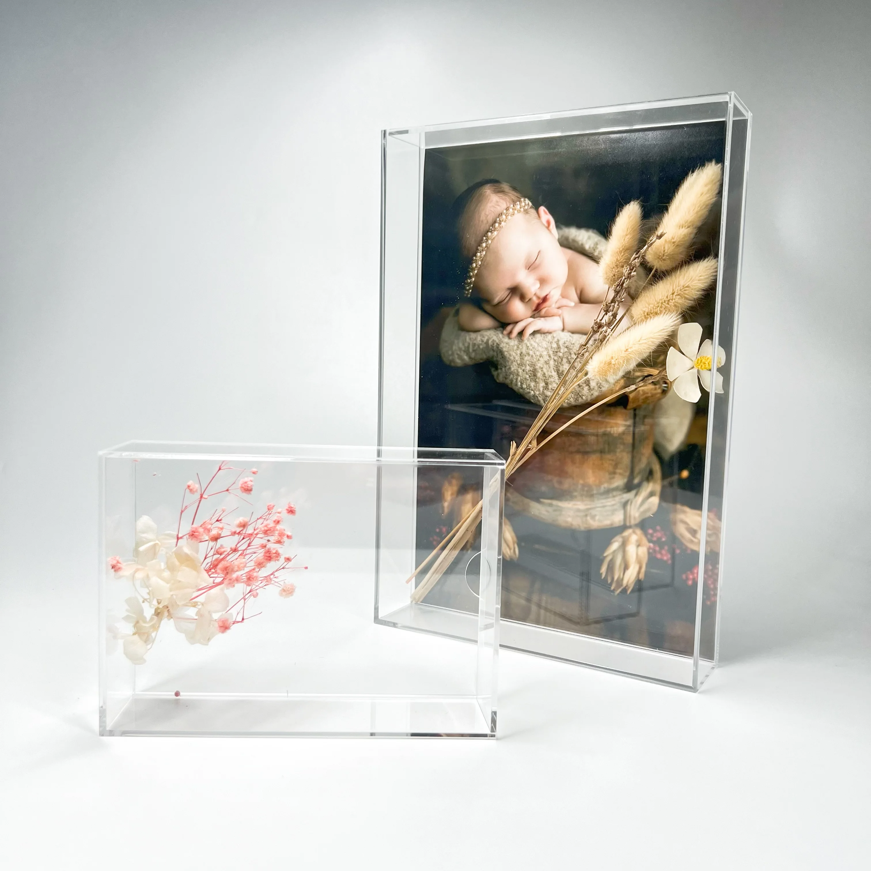 Wholesale Custom Clear Acrylic Box Frame For Home Decor Acrylic Photo ...