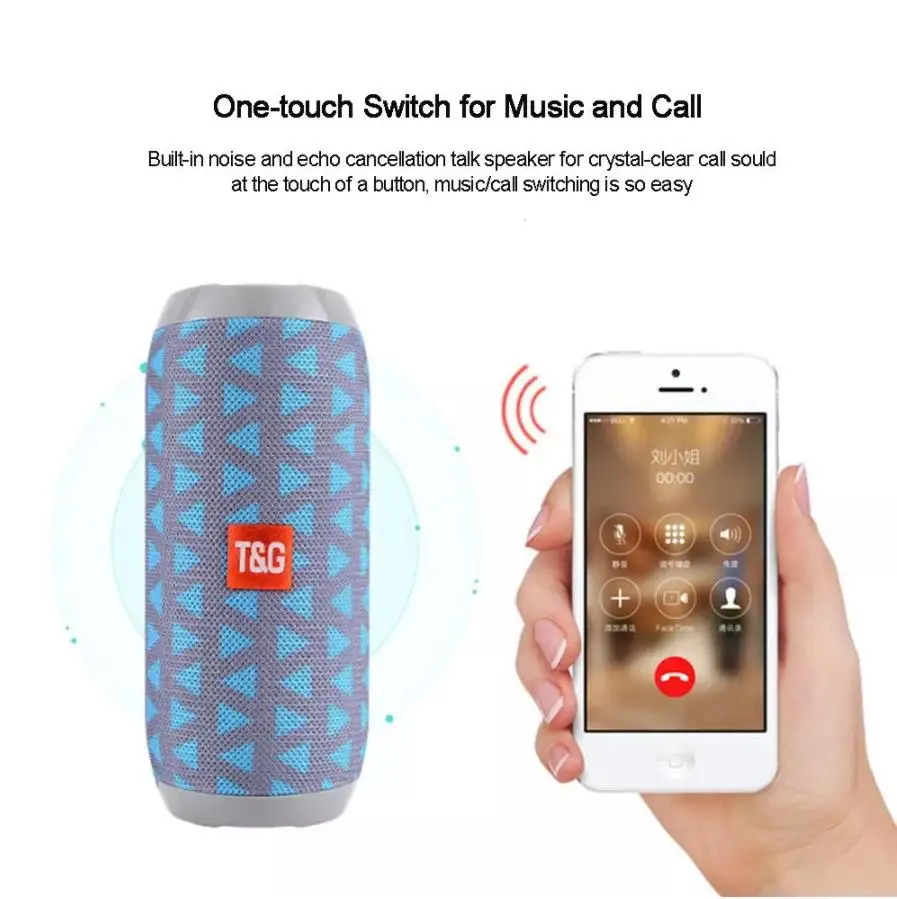 2020 Mini Portable Wireless 117 Speaker Bass Waterproof Outdoor BTMobile Music Tg 117 Speaker With Fm Radio - ANKUX.COM