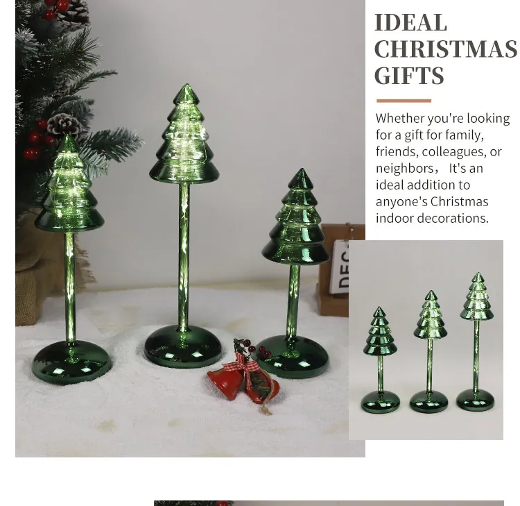 High-value creativity ingenious design Christmas luxury crystal amazing tree shaped decoration with tall pole supplier