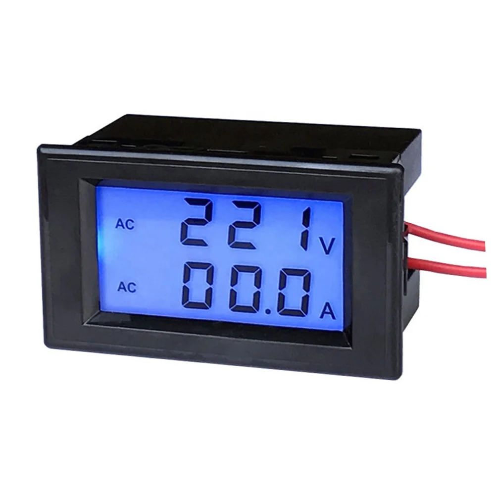 Digital LCD AC 80-300V 200-450V Volt Amp Meter Ammeter Voltmeter Panel 100A 200A 