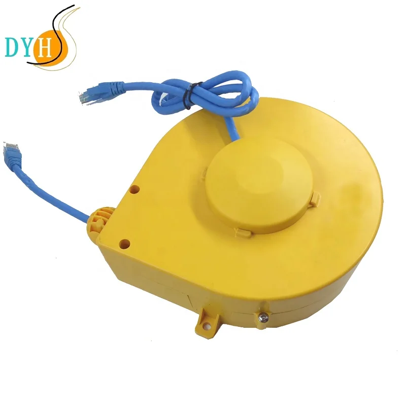 Slip Ring Rotate signal Extension Cord CAT6 Retractable Ethernet Cable Reel