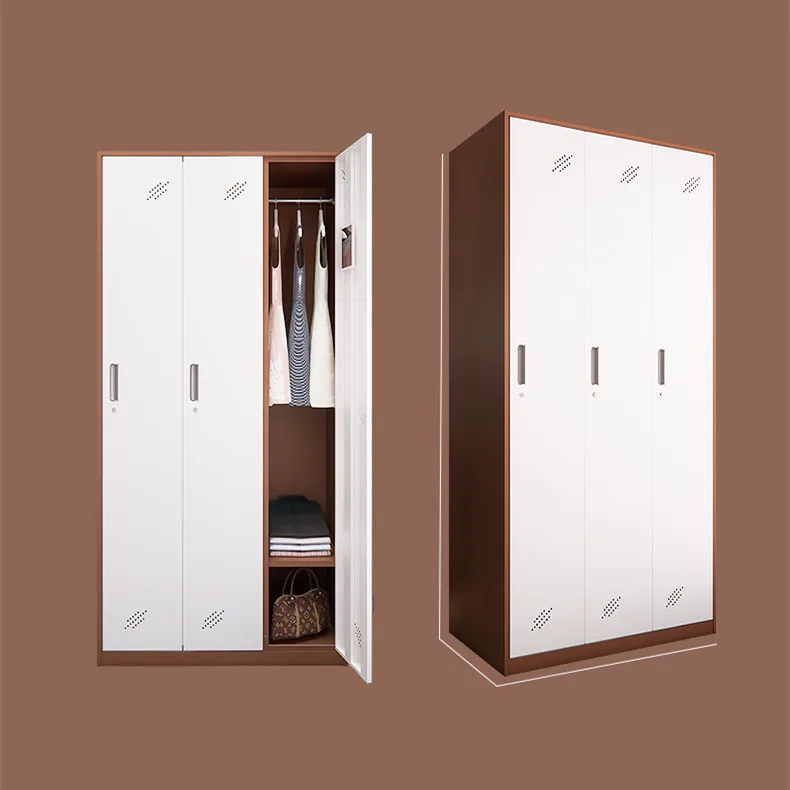 Classic 3 door bedroom furniture/school steel locker /gym metal clothes cabinet wardrobe