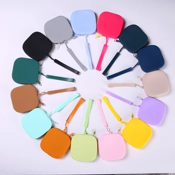Cross-Border Exclusive Cute Portable Ins Mini Zipper Food-Grade Silicone Storage Bag Waterproof Coin Purse Pacifier for Children