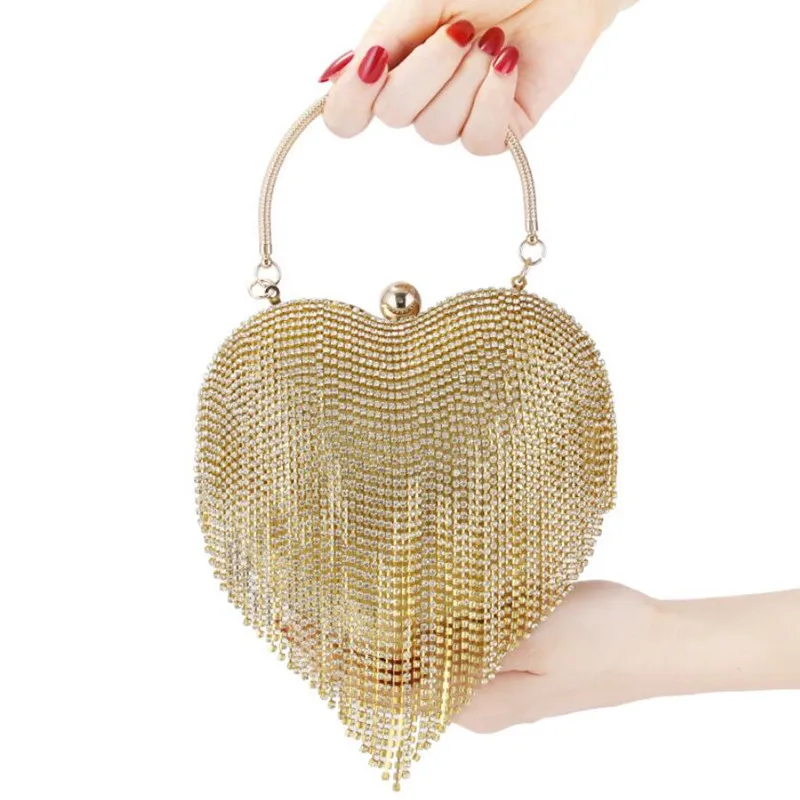 Discount Crystal heart purse/clutch