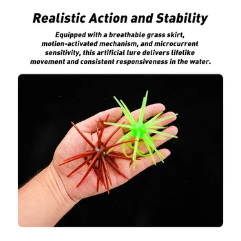 CHEERY Cross-border TPE Soft Bait Lure-Floating Black-Pit Water Bladder Ball & Sea Urchin Shapes WithoutHooks Boxed Packaging – Soft Lure – view 5