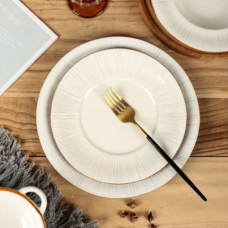 product wholesale porcelain round shape ceramic plate dinner porcelain dishes set tableware dinnerware sets-4