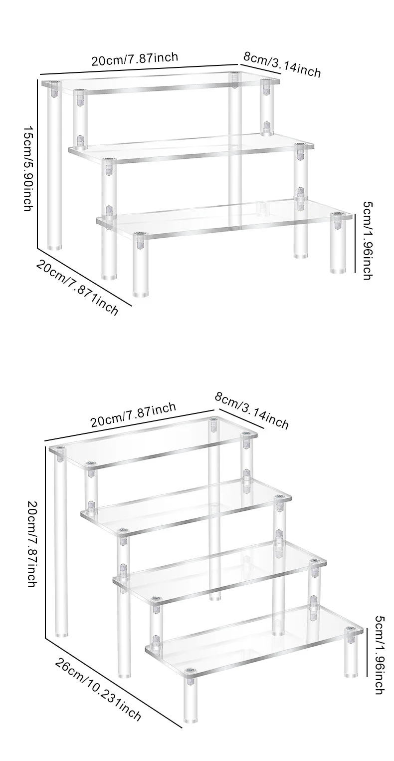 Customization Acrylic Display Rack Transparent Multi-layer Handmade ...