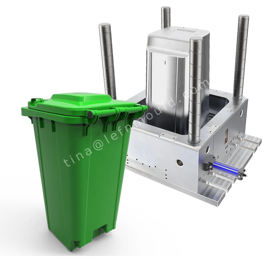 Хорошее качество пластиковая пресс-форма для мусорного бака с 2 емкостями