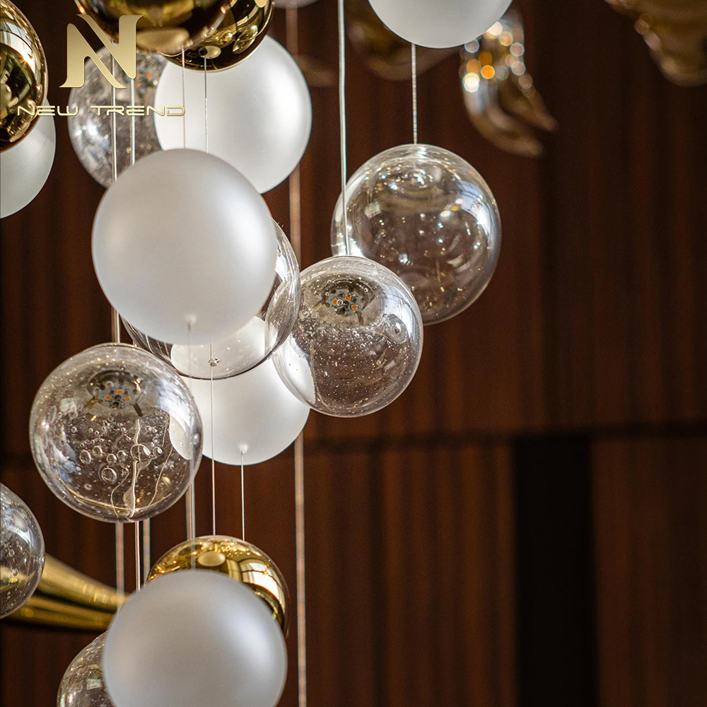 CPL-467 Grand Custom Glass Chandelier Oversized Contemporary Centerpiece for Commercial Lobby & Showroom Project