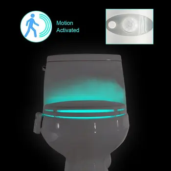 1pc Color Changing Led Night Light With Projector Lamp And Motion Sensor  Activated Detection, 16 Colors, Usb Charging, For Toilet, Bathroom, Decor