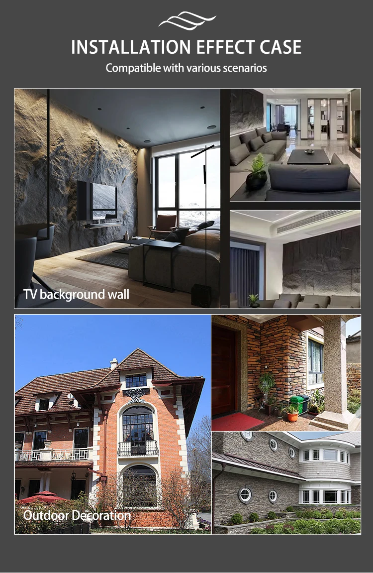 Cheap Exterior Wall Cladding Stacked Slate Stone Veneer Panels Various 