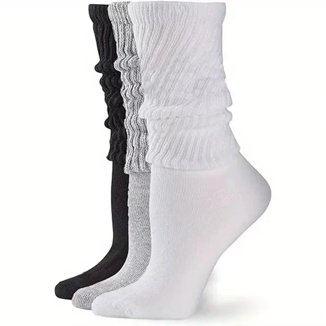 Wholesale Hot Selling 3 Pairs Packaged Solid Color Socks Women Slouch Socks Custom Logo Sport Socks Manufacturer