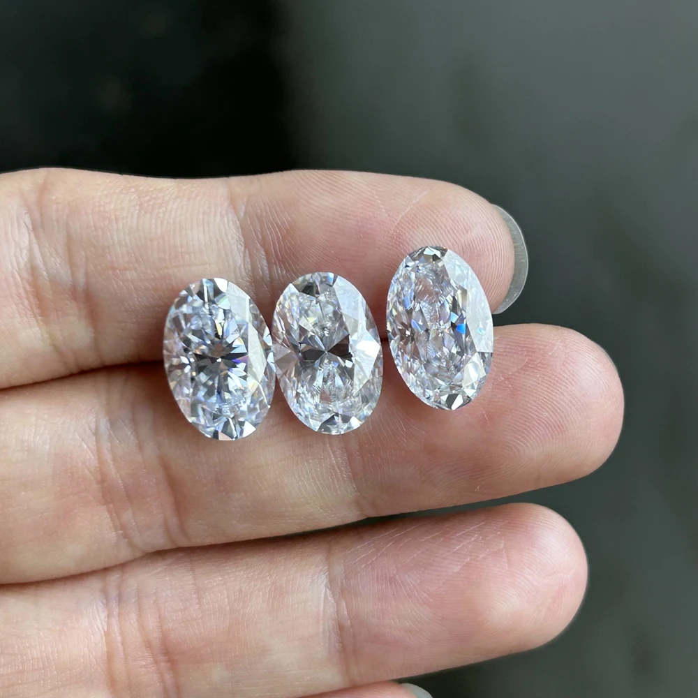 Lab Grown Super White Oval Cut Moissanite Diamond Price