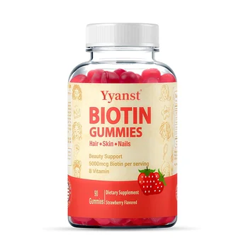 Private Label 5000Mcg Biotin Gummies Enhance Immune Function Promotes Healthy Hair & Nails Improves Joint & Bone Health