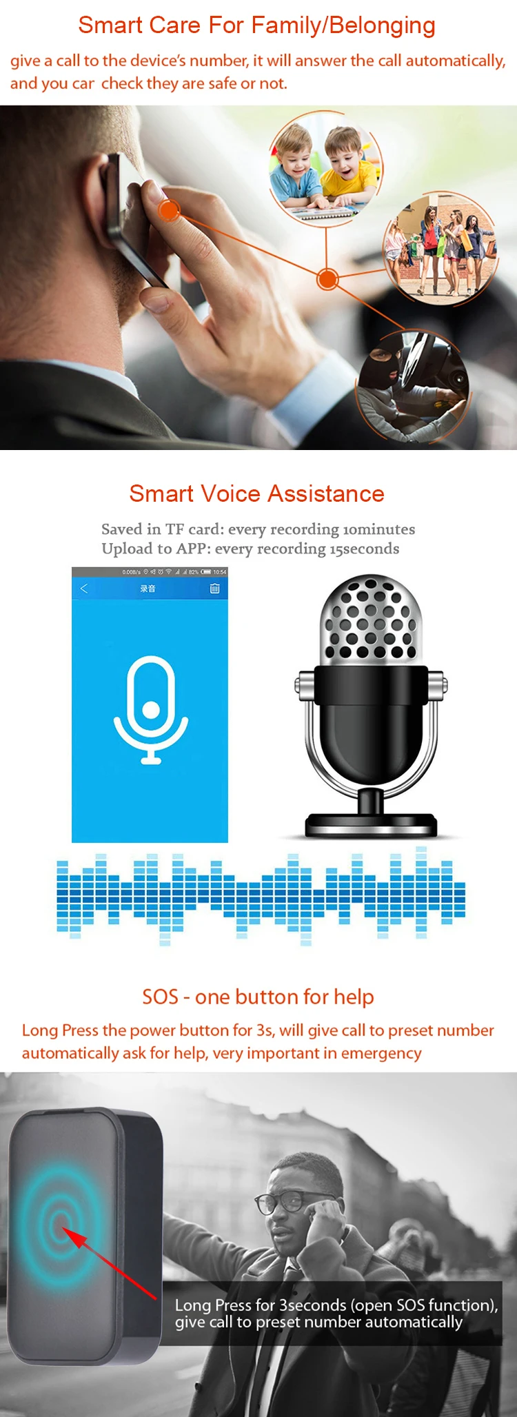 G03S World Smallest Mini GSM Wifi LBS GPS tracker for Child/old People Smart Personal Tracking and Monitoring