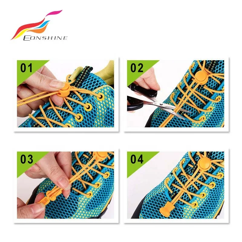 
Спортивные круглые Светоотражающие эластичные шнурки оптом, фиксирующие шнурки без завязывания с упаковкой для шнурков, оптовая продажа 