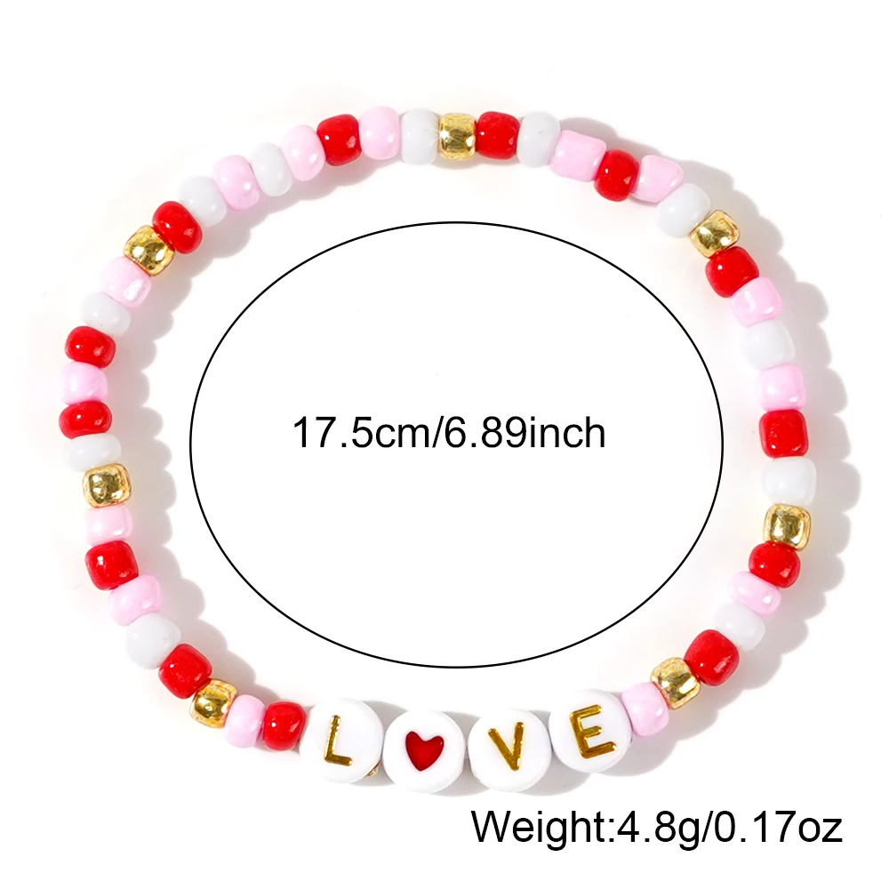 Go2boho 2024 Trendy Custom Round LOVE Design Beaded
