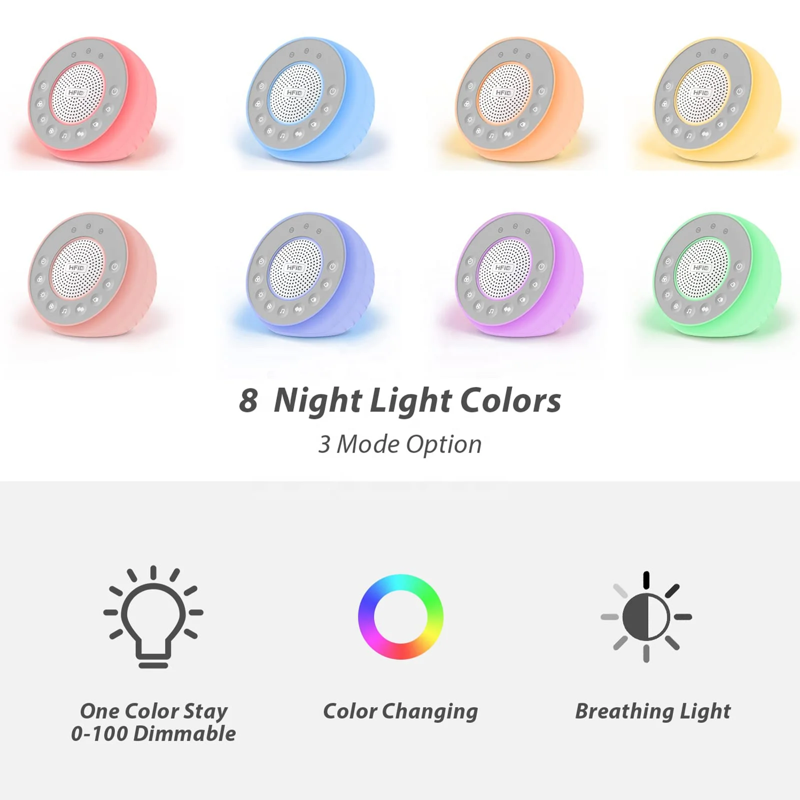 HiFiD Shushu Rain Sound and Bird Sound Machine White Noise Sleep Machine Baby Night Light