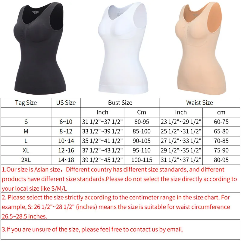 Women Body Shaper Plus Size Bra Cami Tank Top Slimming Vest Corset