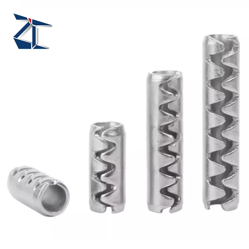 Factory Direct Supply High Quality Toothed Slotted Spring Pins Coiled parallel Spring Pins