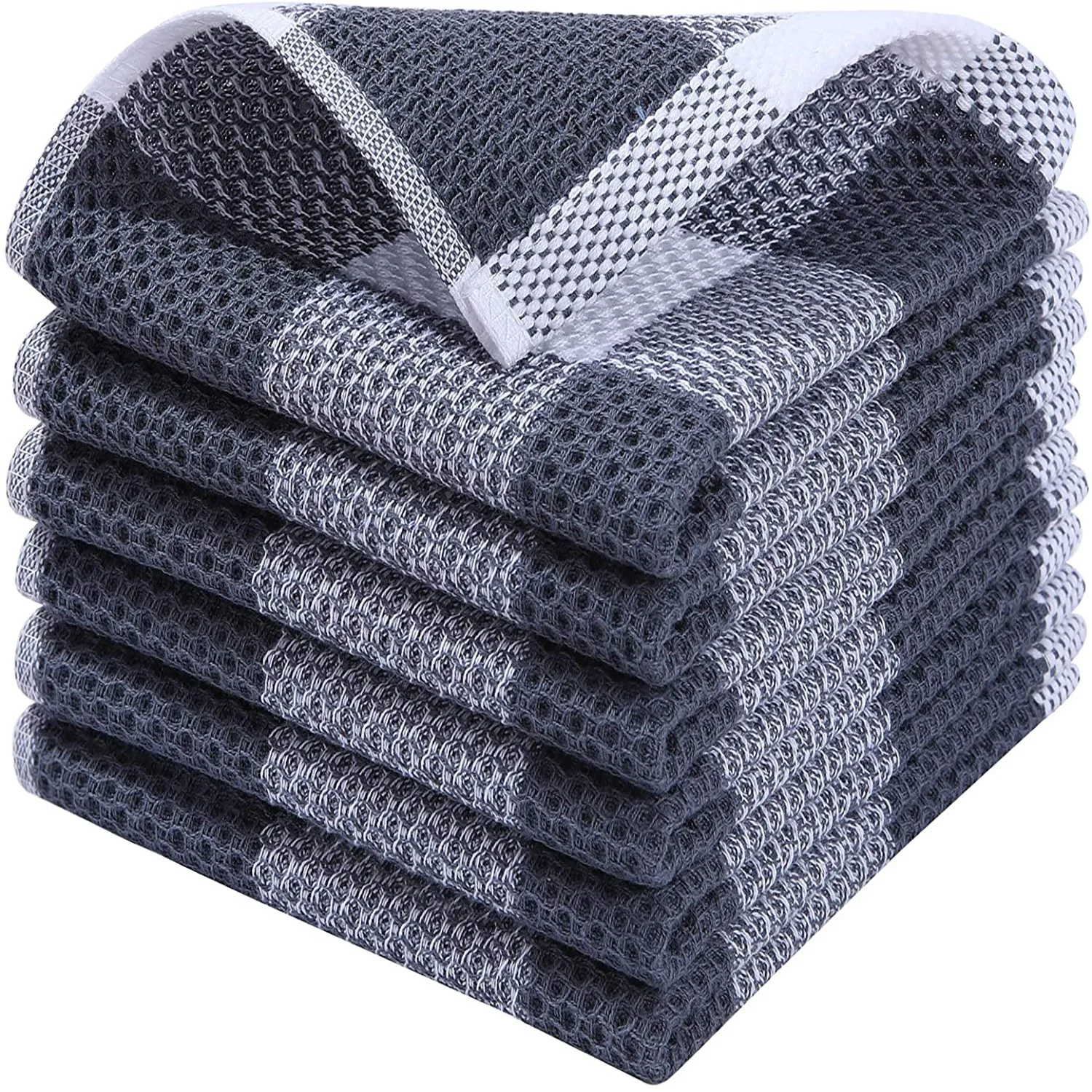 Hot sale 100% Cotton Waffle Dish Cloth Towels Plus Thickened Waffle Kitchen Rags Clean Towels details