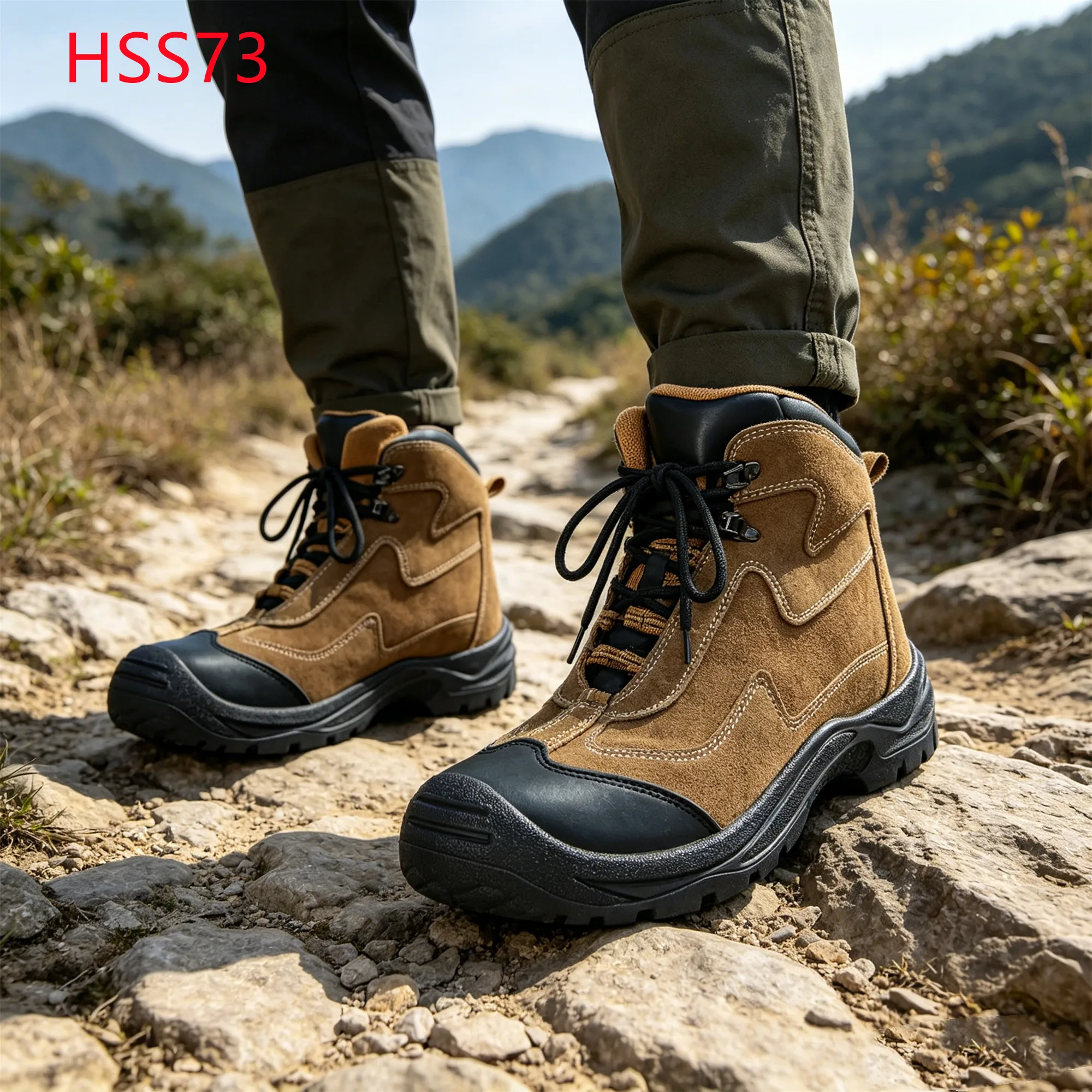 LXG,Alpine Travel Deep Traction Lugs PU/PU Injection Hiking Boots Costa Rica Popular Quality Suede Leather Security Shoes HSS73