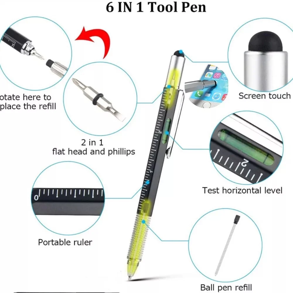 Multitool Pen 7-in-1 Versatile Tech Tool for 2023