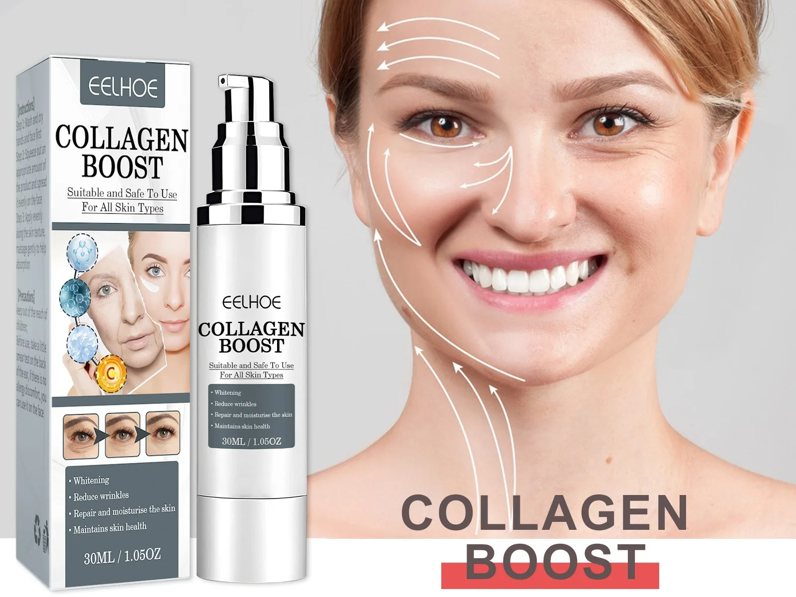 Hyaluronic Acid Neck Firming Cream Face Antiwrinkle Collagen Retinol