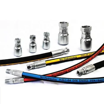 High Pressure Steam Braided Steel Wire High Tensile 2SN 6mm to 51mm NBR Hydraulic Rubber Hose Custom Cutting Service