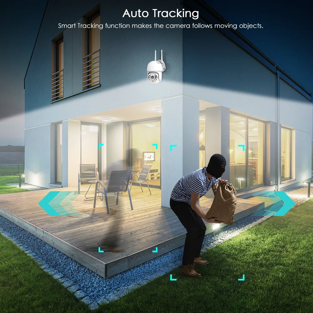 BESDER Wireless Security Camera Outdoor Wifi IP 2MP Night Vision Waterproof Smart Motion Tracking Mini Camera CCTV