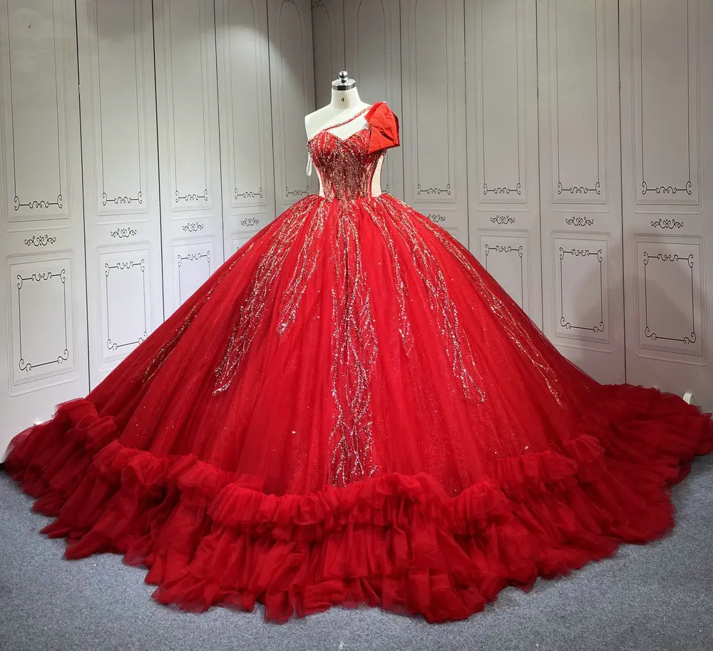 Wholesale Flower Girl Dresses Long Trains quinceanera Dresses quinceanera Dresses Hot Pink weet 15 Gowns ball gown quinceanera dress atin princess