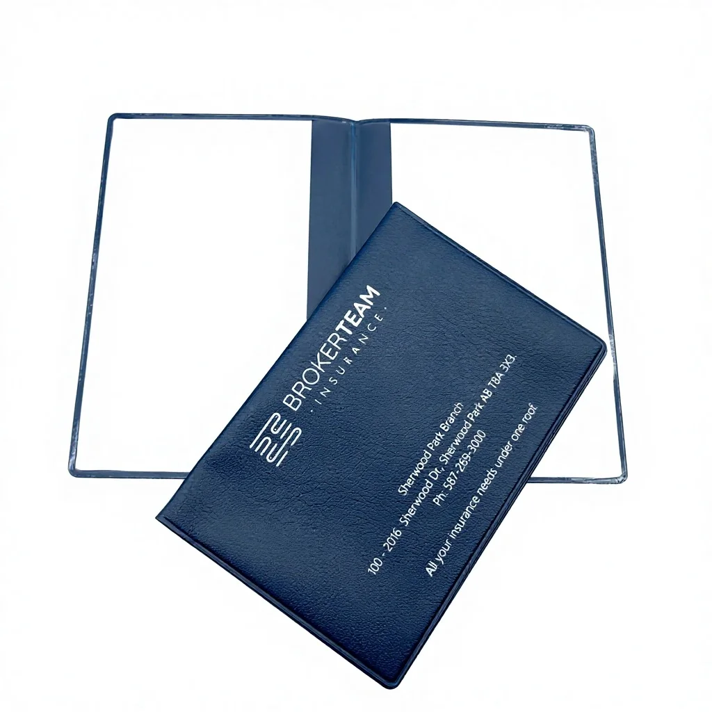 Custom Car Insurance Sleeve PVC Auto Insurance Card Holder Car Policy  Envelope Holder