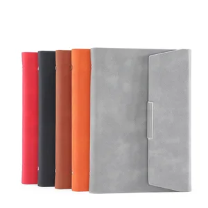 A5 Custom Embossed PU Leather Journal Binder Loose-leaf Spiral Style Notebook Planner with Gift Bags for Journaling Planning