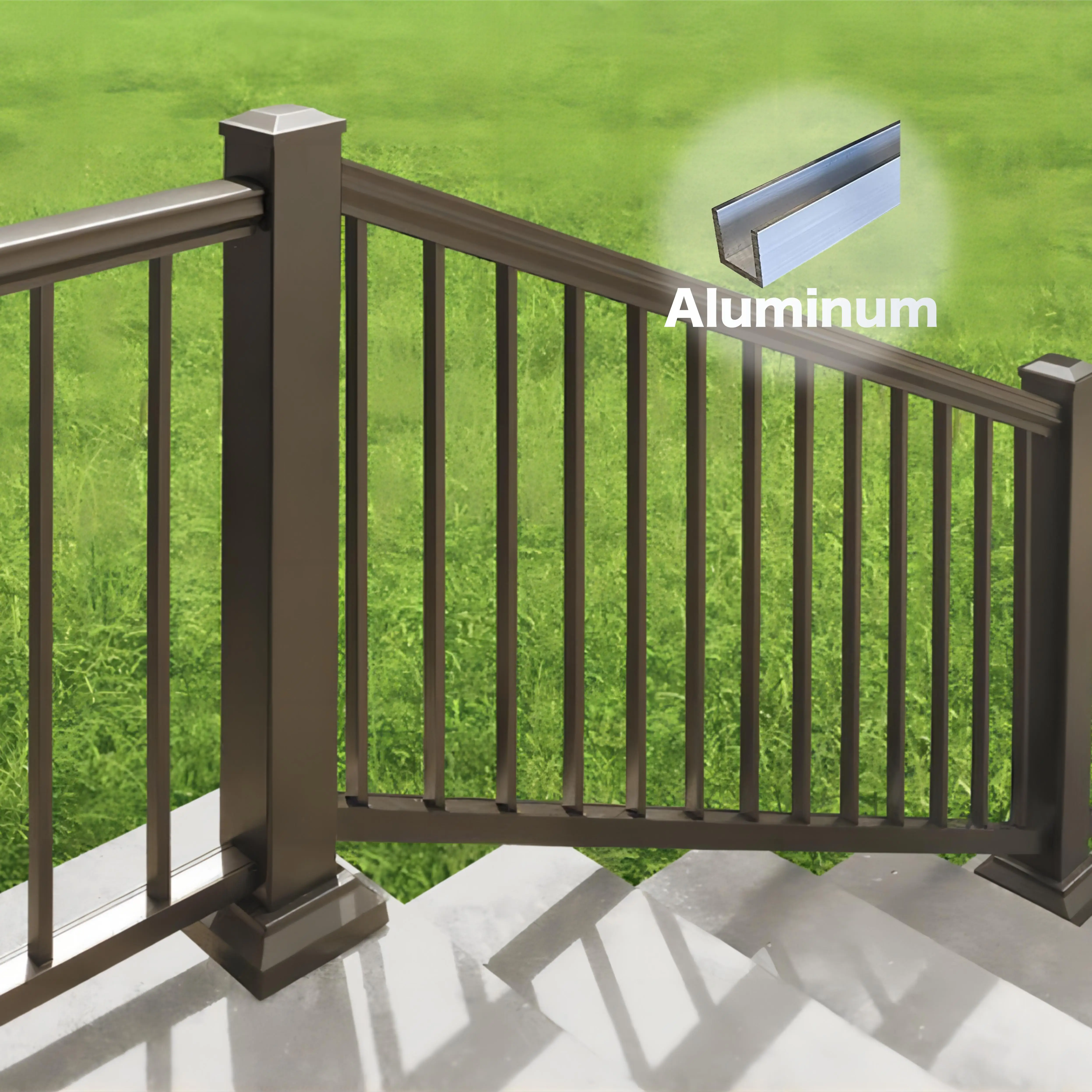 Aluminium Balustrades stair handrails aluminum decking railings ...
