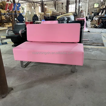 high quality salon waiting chair  pink waiting sofa commercial beauty salon furniture reception chair