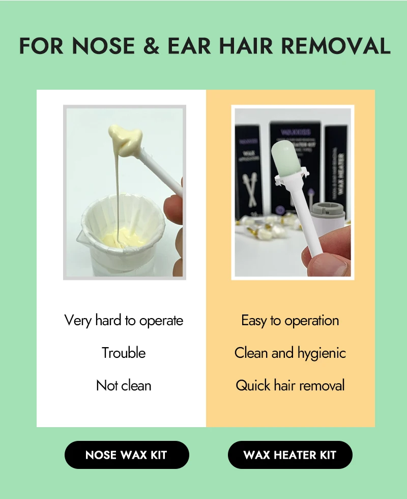 Waxkiss Nasal Ear Hair Removal Wax Heater Kit Best Selling Depilatory