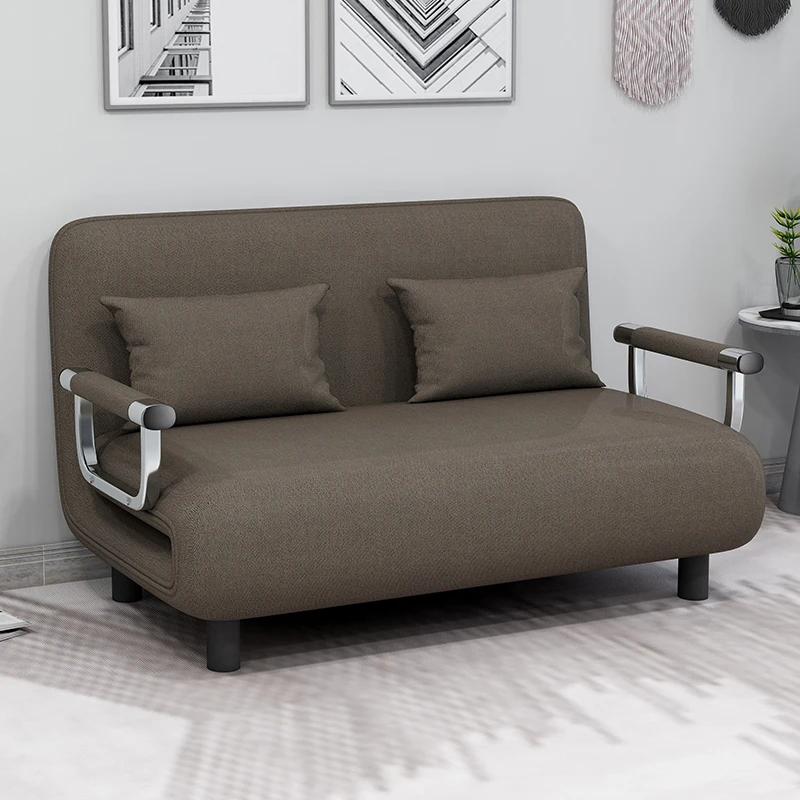 Latest Design Home Furniture 3 Fold Soft Sleeper Sofa  Bed Grey Folding Sofa Bed