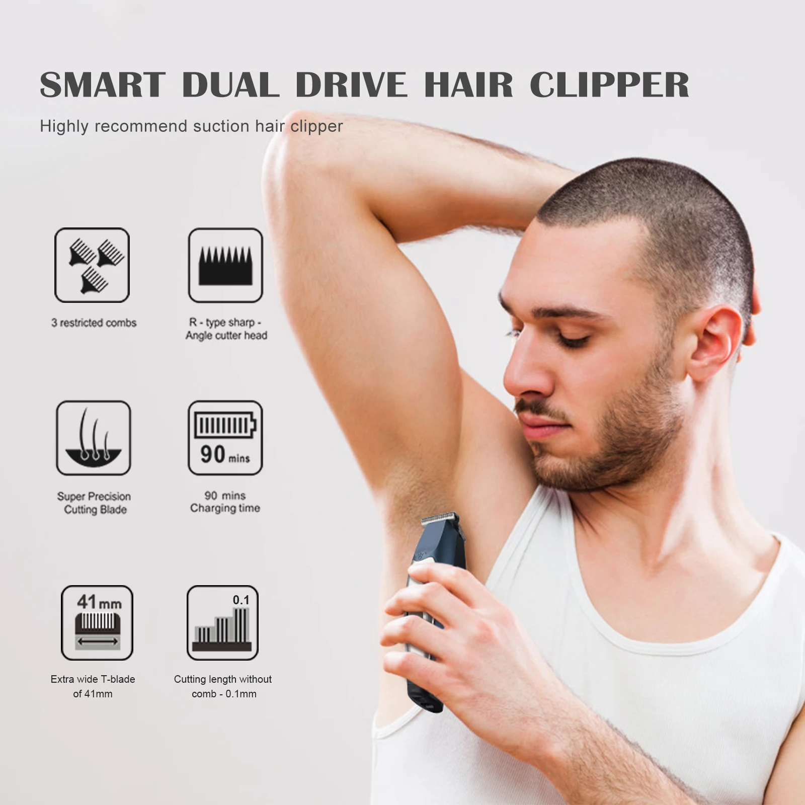 Hontec HT-107 профессиональная аккумуляторная машинка для стрижки волос все металлическое муфтовое крепление Т-лезвие парикмахер ножницы парикмахера