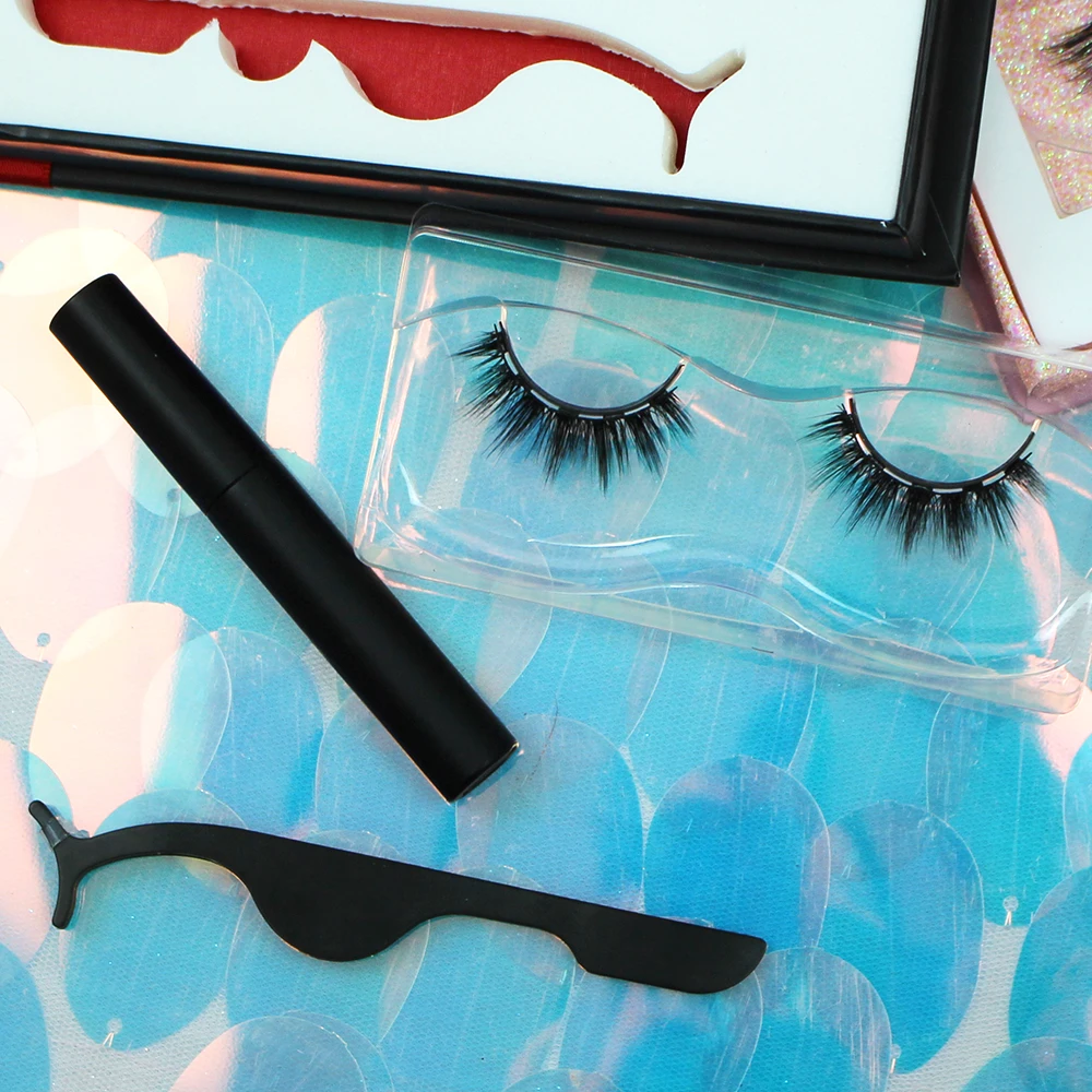 
 3d Магнитные ресницы с пинцетом и логотипом на заказ, поставщик норковых ресниц  