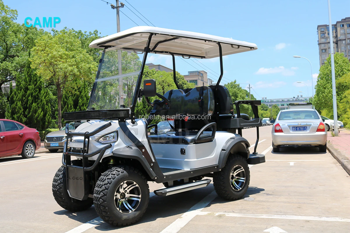 Luxury 4 Seat 72v 7kw Lithium Ion Battery Electric Lifted Off Road Golf