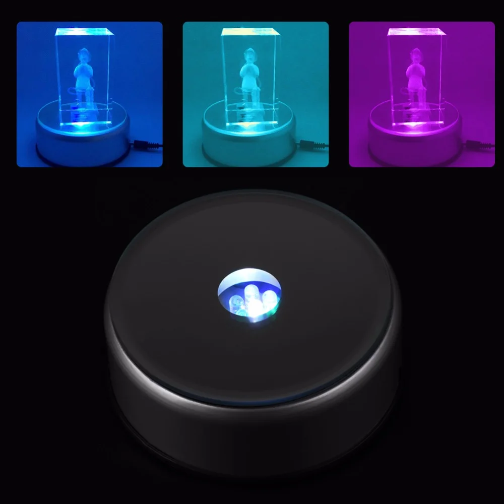 360 Degree Miniature Led Display Stand Rotating Display Rack Watch Jewelry Phone Electric Showcase Turntable for Product Display