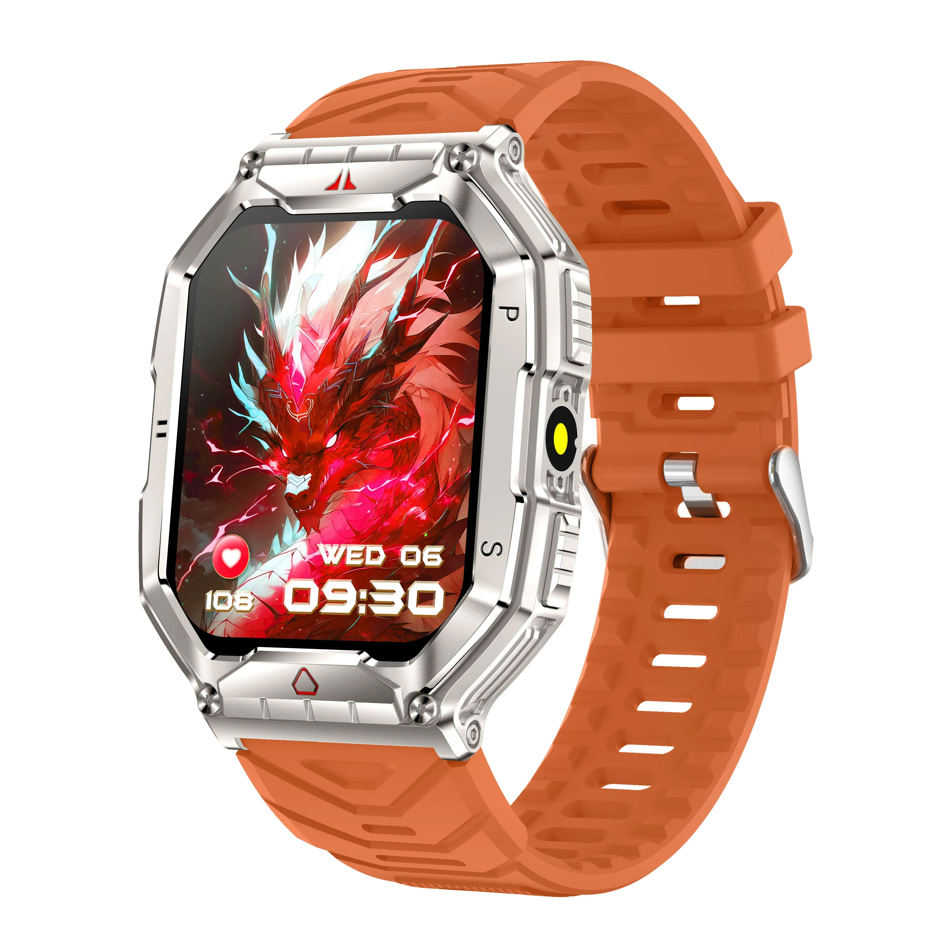 2025 Outdoor Sports Smart Watch for Men 650mAh BT Call Compass Waterproof Blood Oxygen Heart Rate Monitoring KR82 Smartwatch