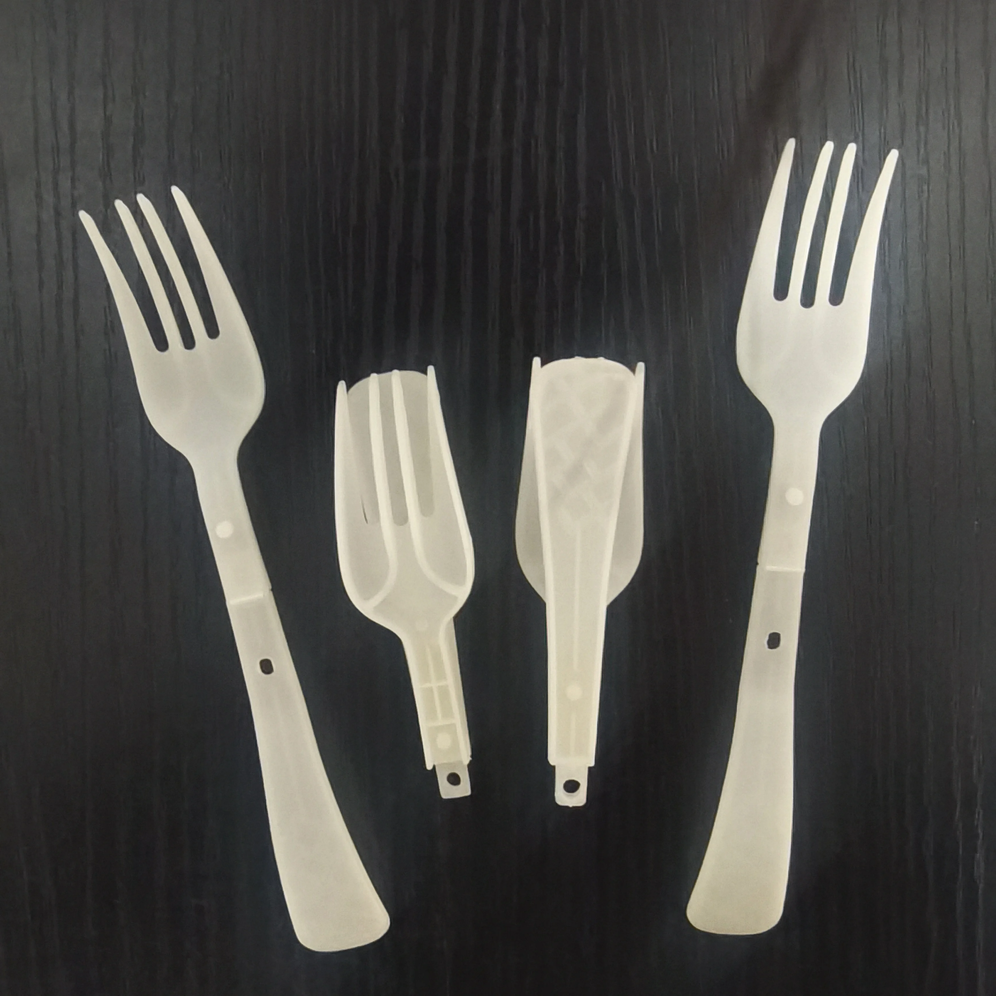 Biodegradable Folding Forks Foldable Fork Factory Direct Supply Plastic