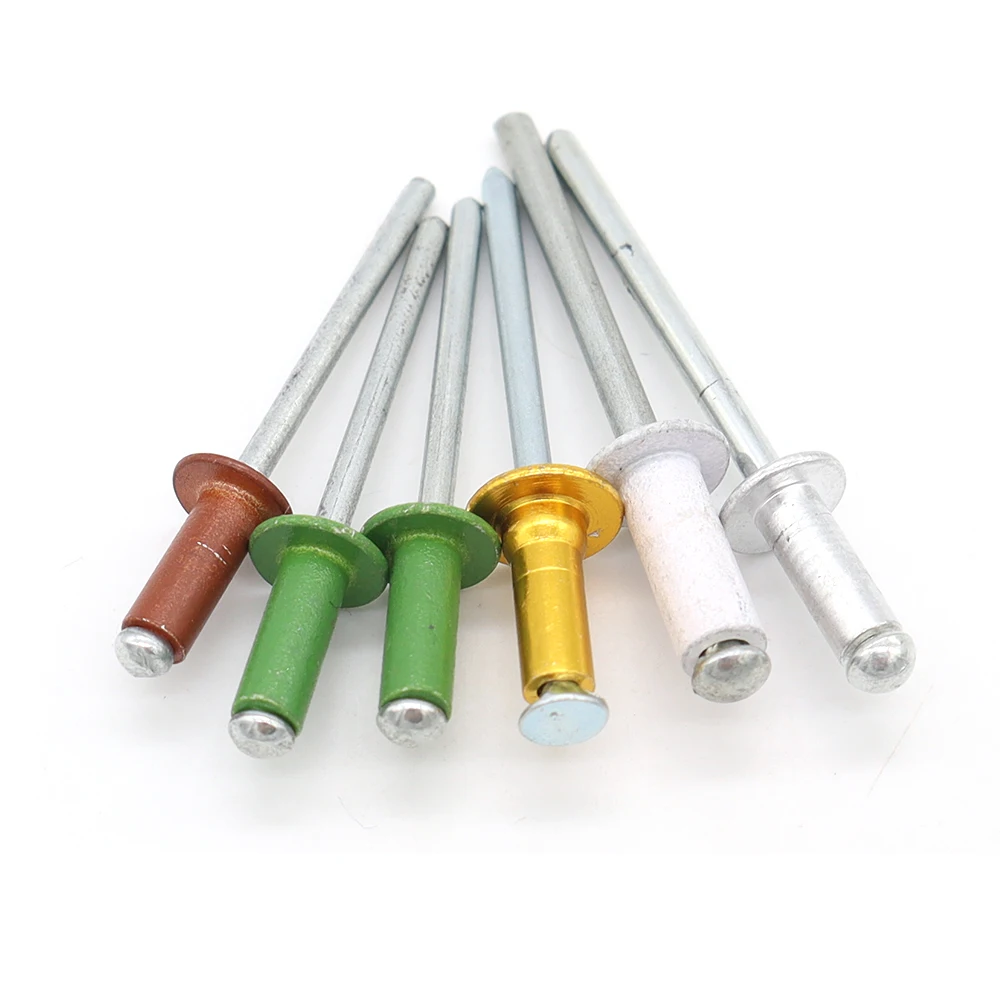 rivet rebite manufacturer supply colored and sliver din7337