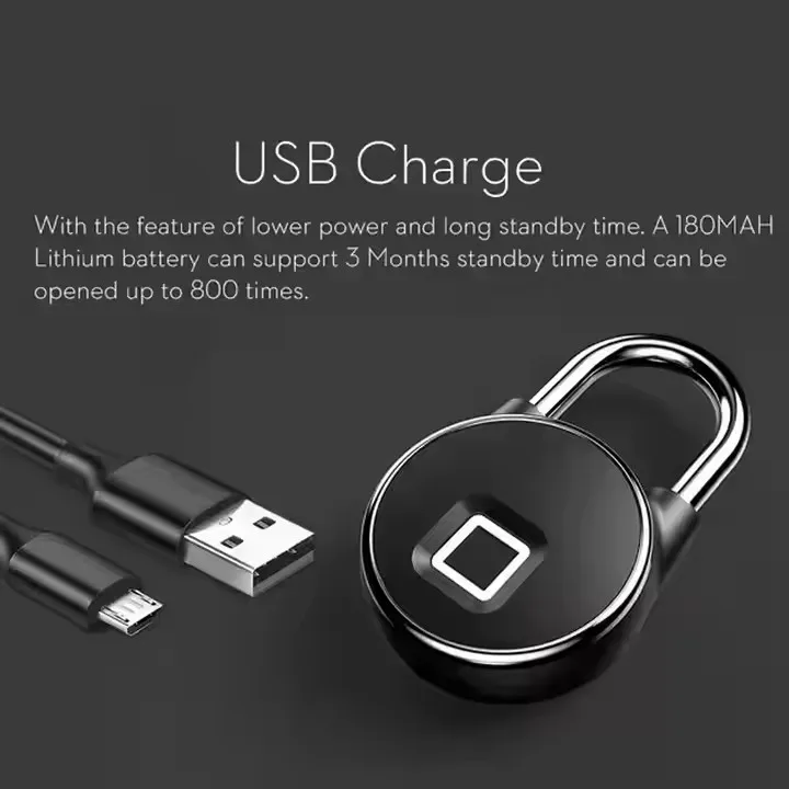 TUYA Wholesale Security Code Smart Lock Remote Control Biometric  Container Padlock With Fingerprint Padlock