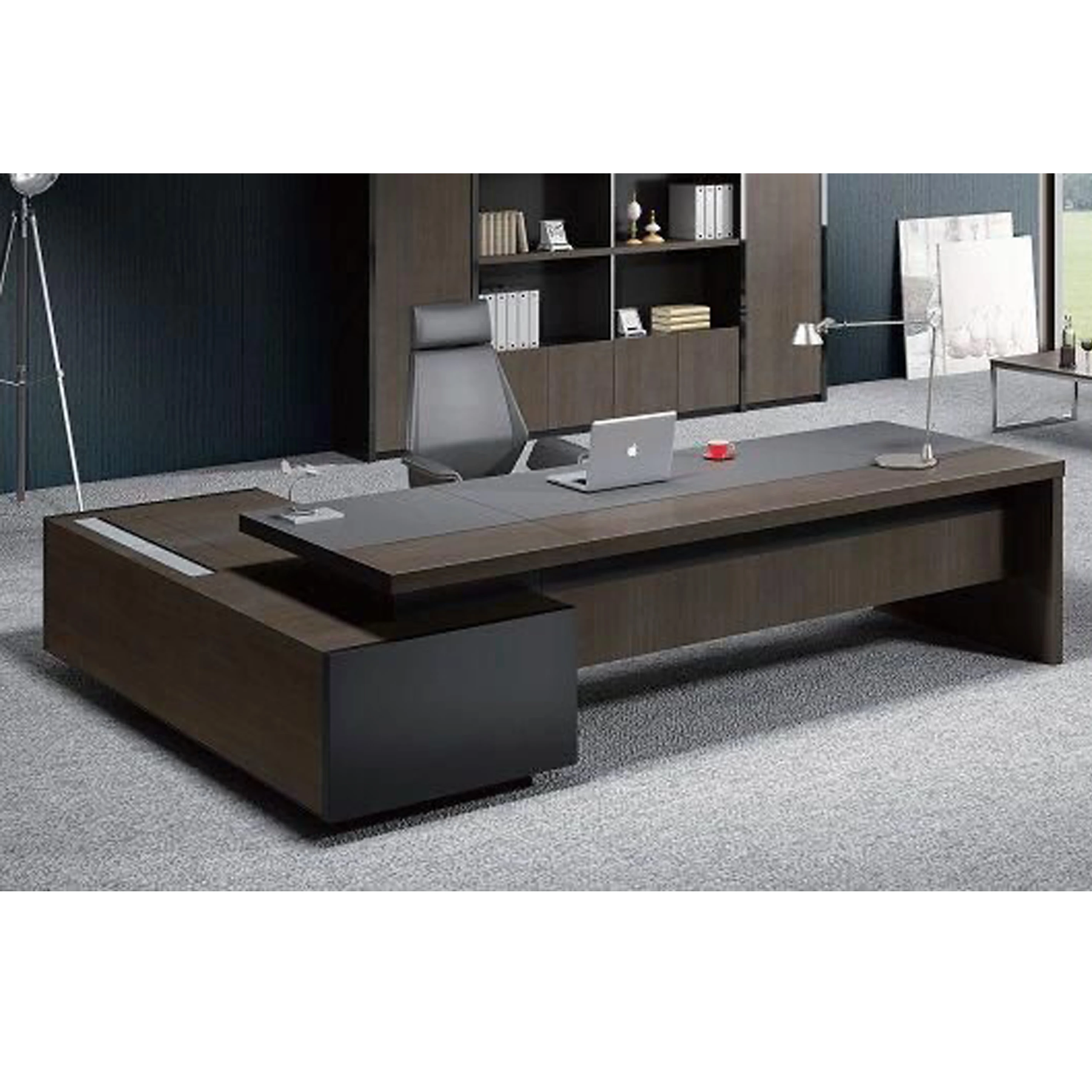 Wood Computer Table Design Executive Wood Office Furniture Desk CEO Boss Manager Office Table Executive Office Desk Table