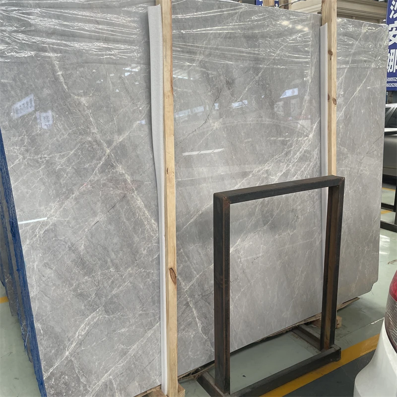 product high quality polished grey marble slab for interior floor customized factory price grey marble tiles for bathroom wall decor-4