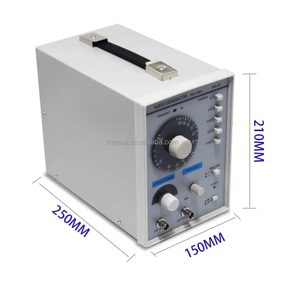 Laagfrequente signaalgenerator, TAG‑101 audiogenerator 10Hz‑1MHz laagfrequente signaalgenerator voor onderhoud 220V(EU Plug
